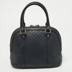 Gucci Negro Microguccissima Cuero Mini Nice Dome Bag
