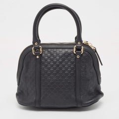 Gucci Negro Microguccissima Cuero Mini Nice Dome Bag