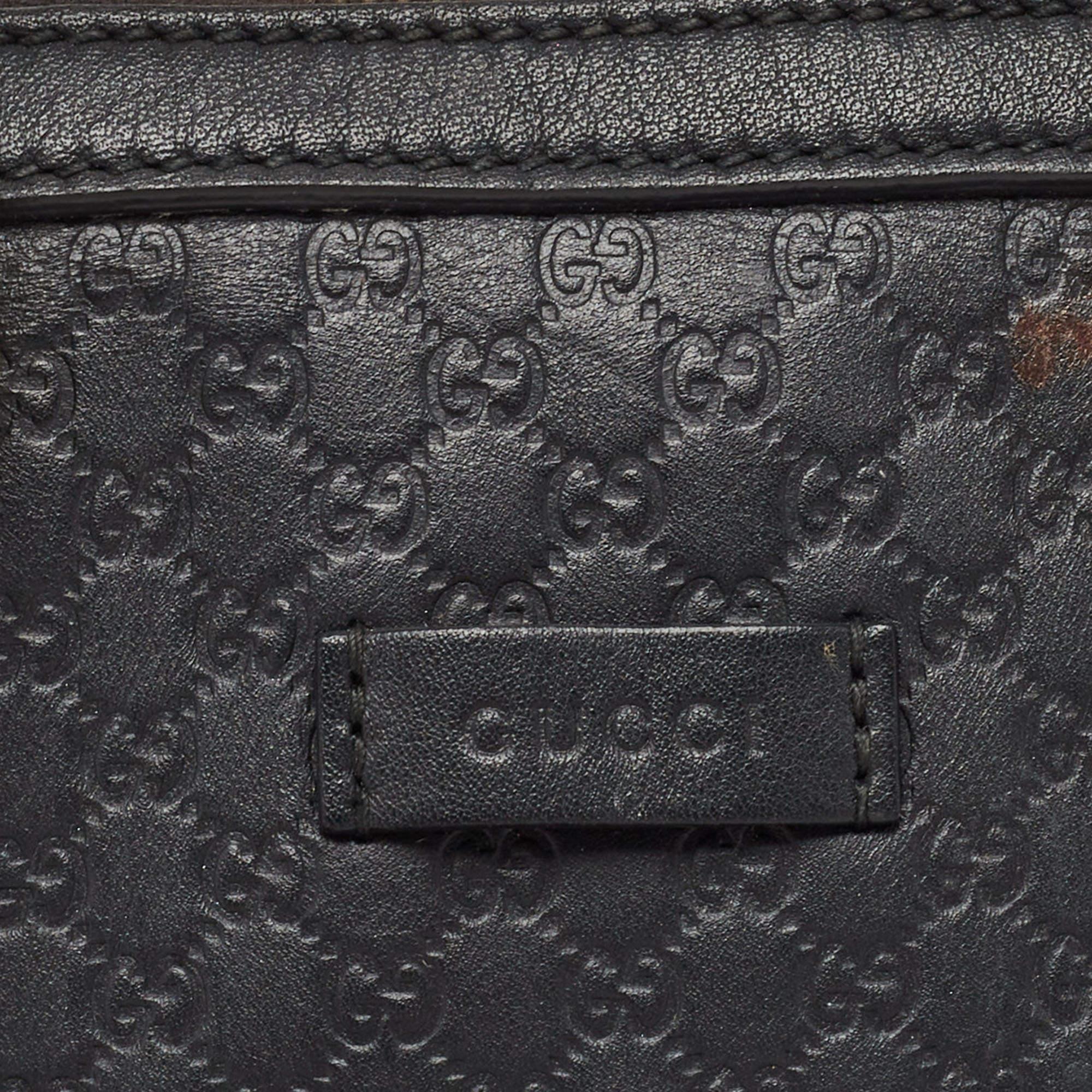 Gucci Schwarz Microguccissima Leder Mini Nice Dome Tasche Damen