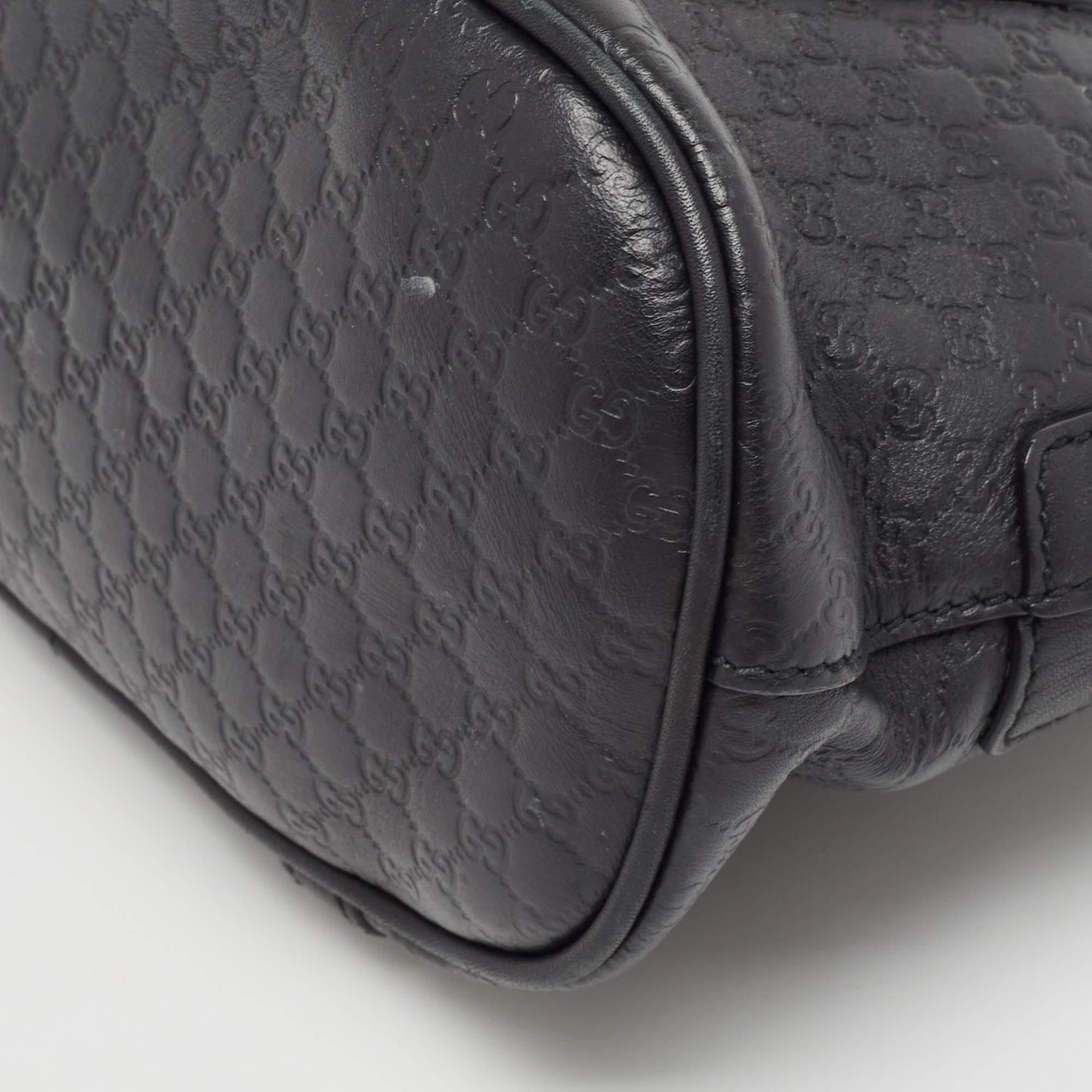 Gucci Black Microguccissima Leather Mini Nice Dome Bag For Sale 5