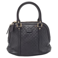 Gucci Black Microguccissima Leather Mini Nice Dome Bag