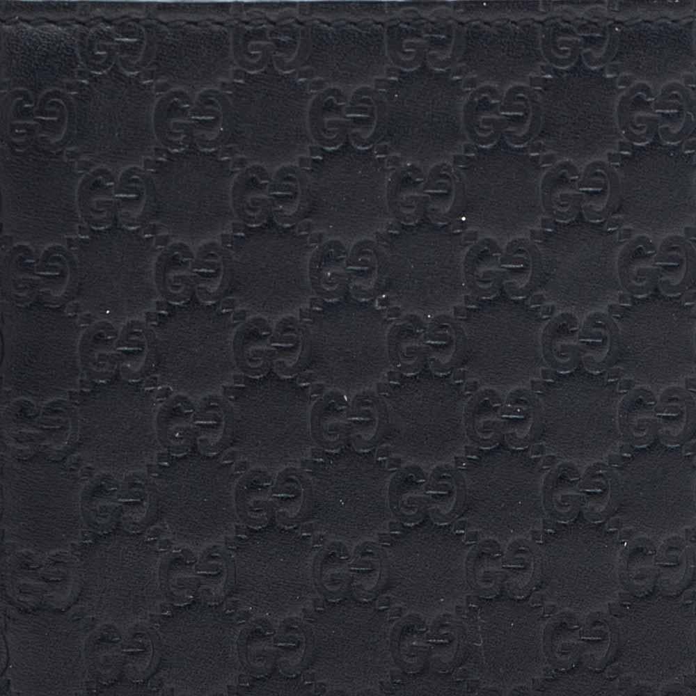 Gucci Black Microguccissima Leather Money Clip Wallet 1