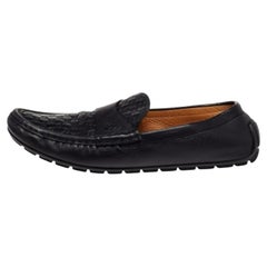 Gucci Mocassins en cuir Microguccissima noir Taille 37.5