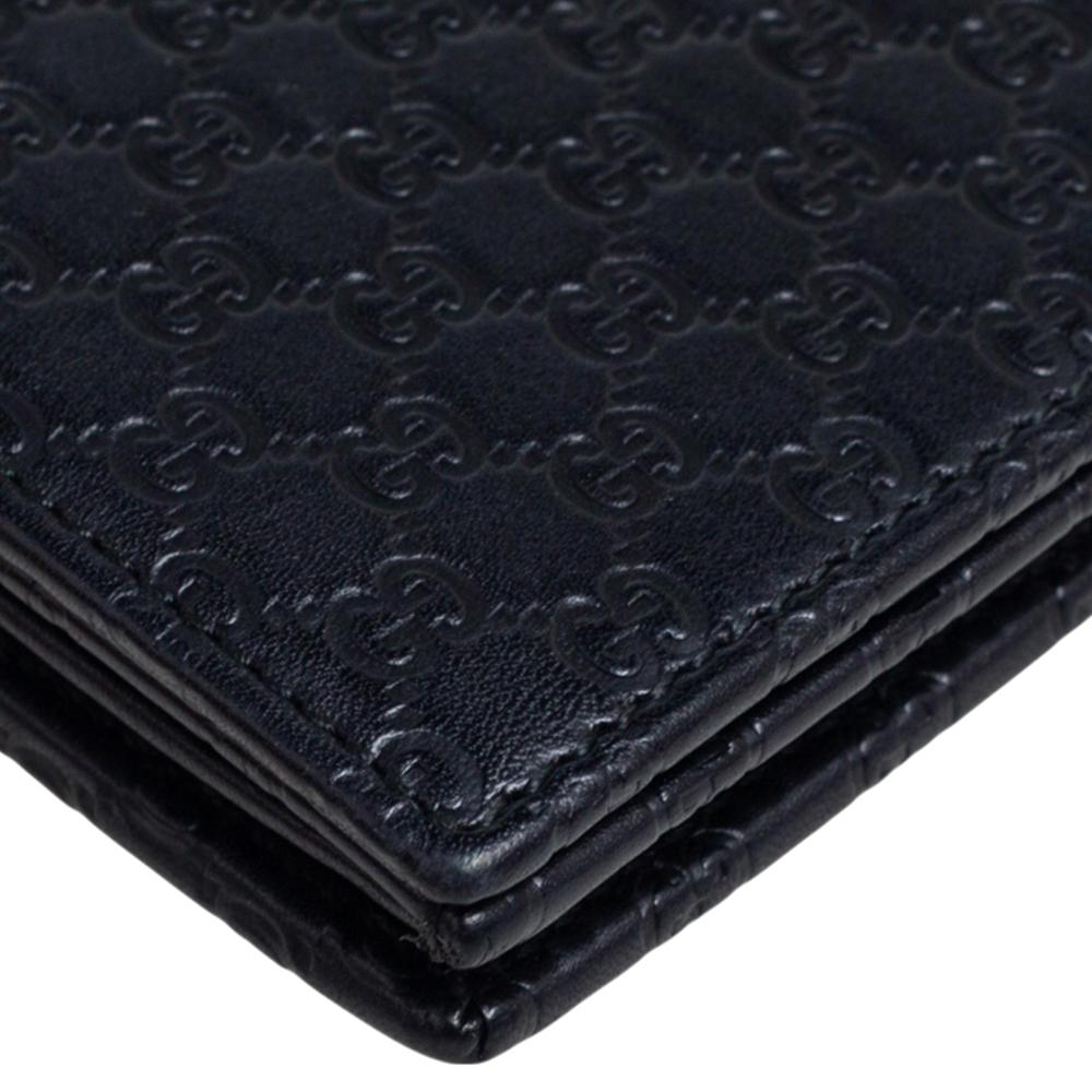 Gucci Black Microguccissima Leather Wallet On Strap 4