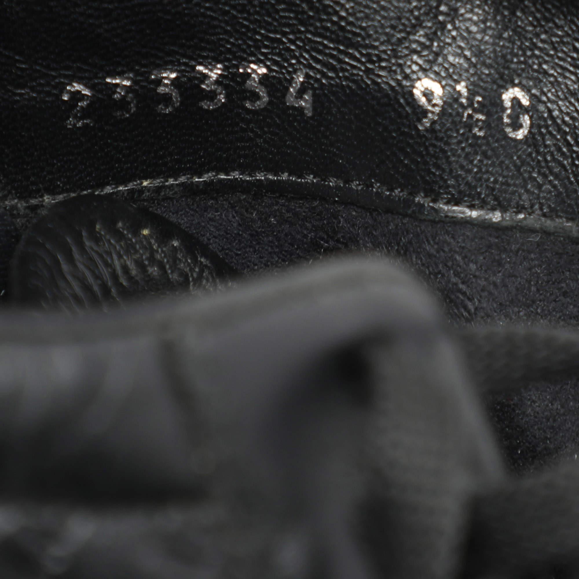 Gucci Schwarz Microguccissima Leder Web Low Top Turnschuhe Größe 43.5 im Angebot 4