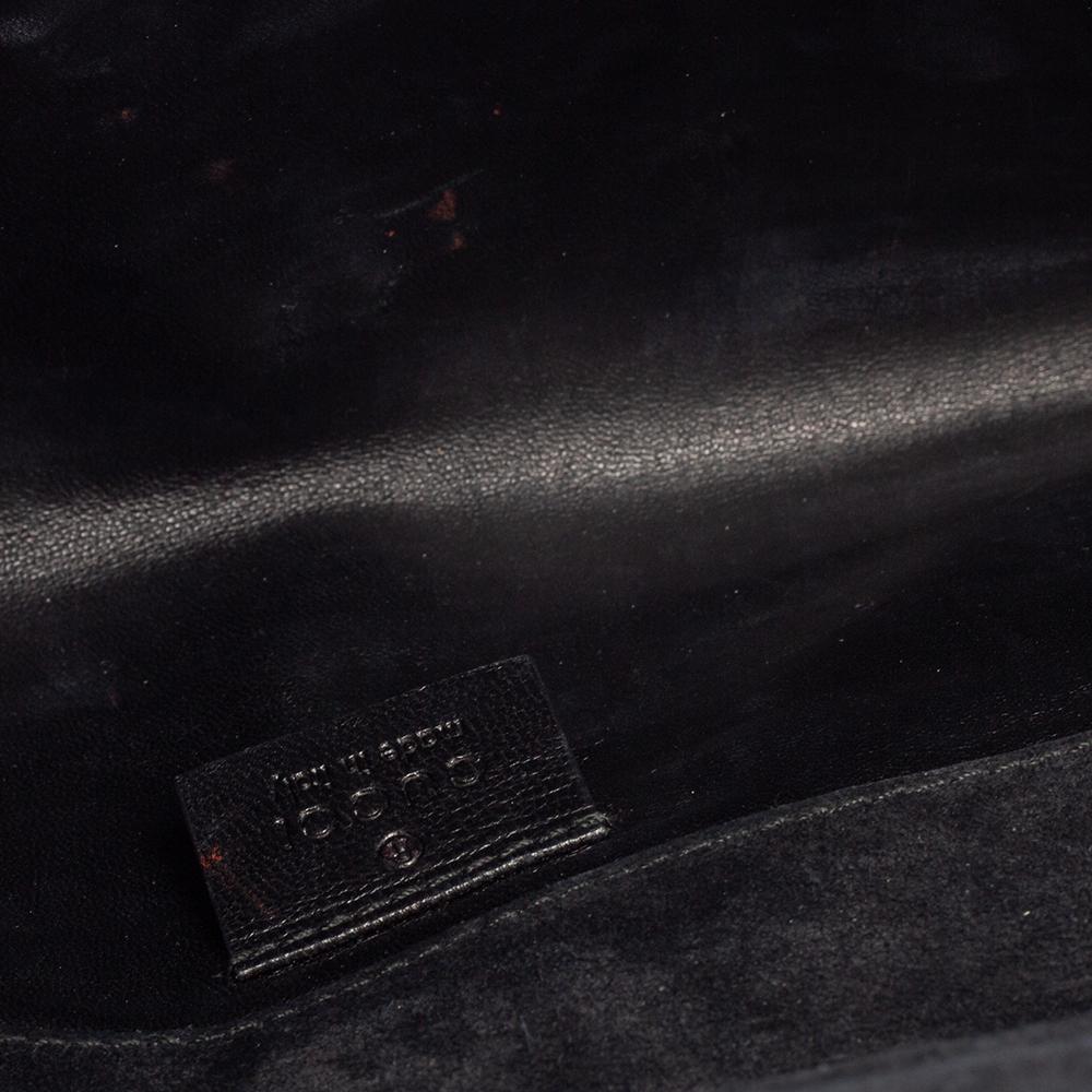Gucci Black Microguccissima Patent Leather Broadway Clutch 4