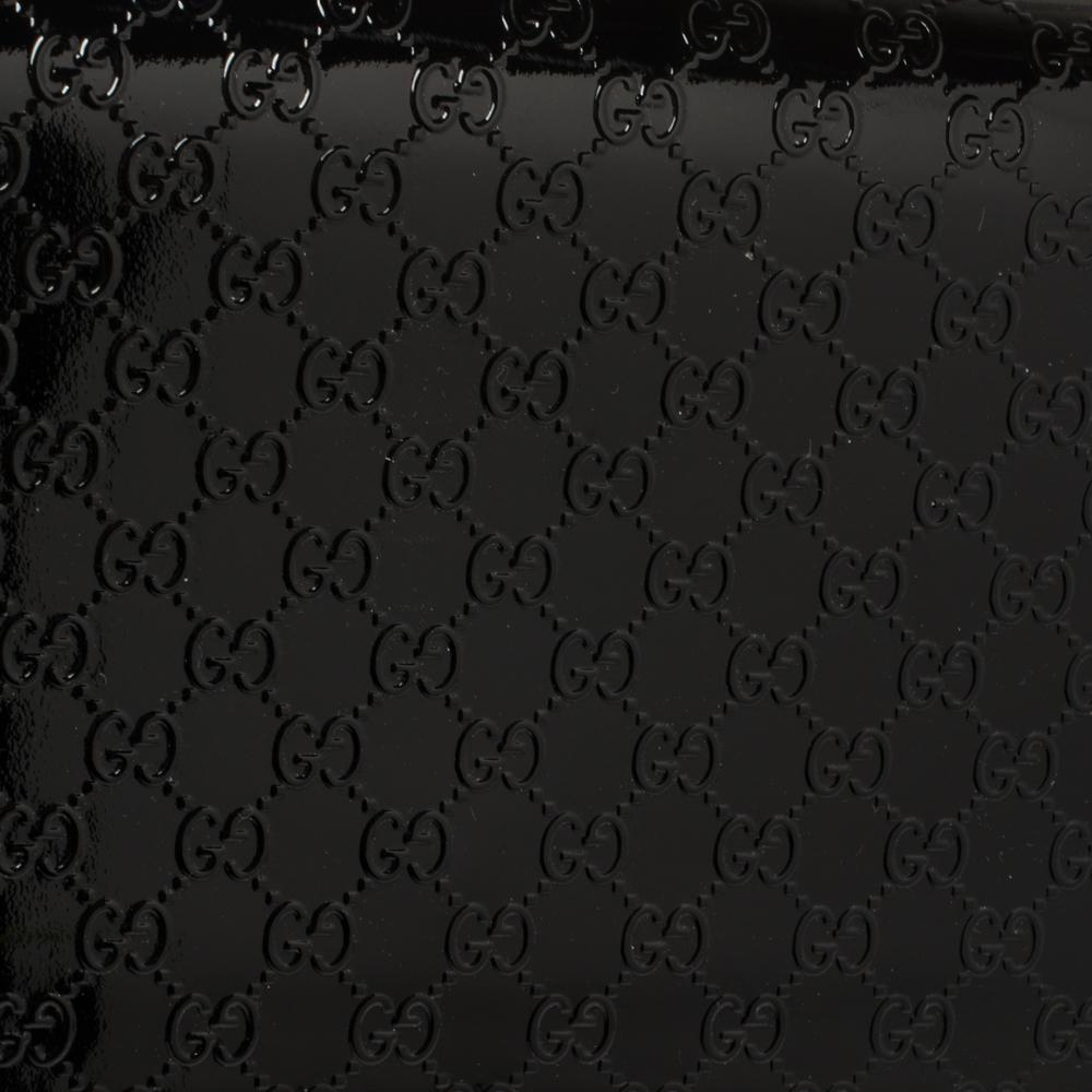 Gucci Black Microguccissima Patent Leather Broadway Clutch 1