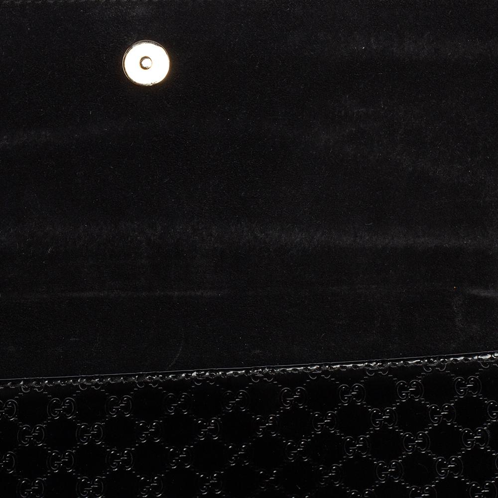 Gucci Black Microguccissima Patent Leather Broadway Clutch 1