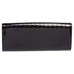 Gucci Black Microguccissima Patent Leather Broadway Clutch