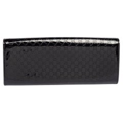 Gucci Black Microguccissima Patent Leather Broadway Clutch