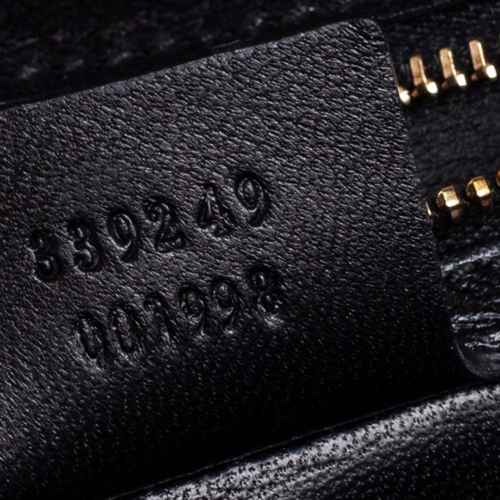 Gucci Black Microguccissima Patent Leather Medium Broadway Clutch 5