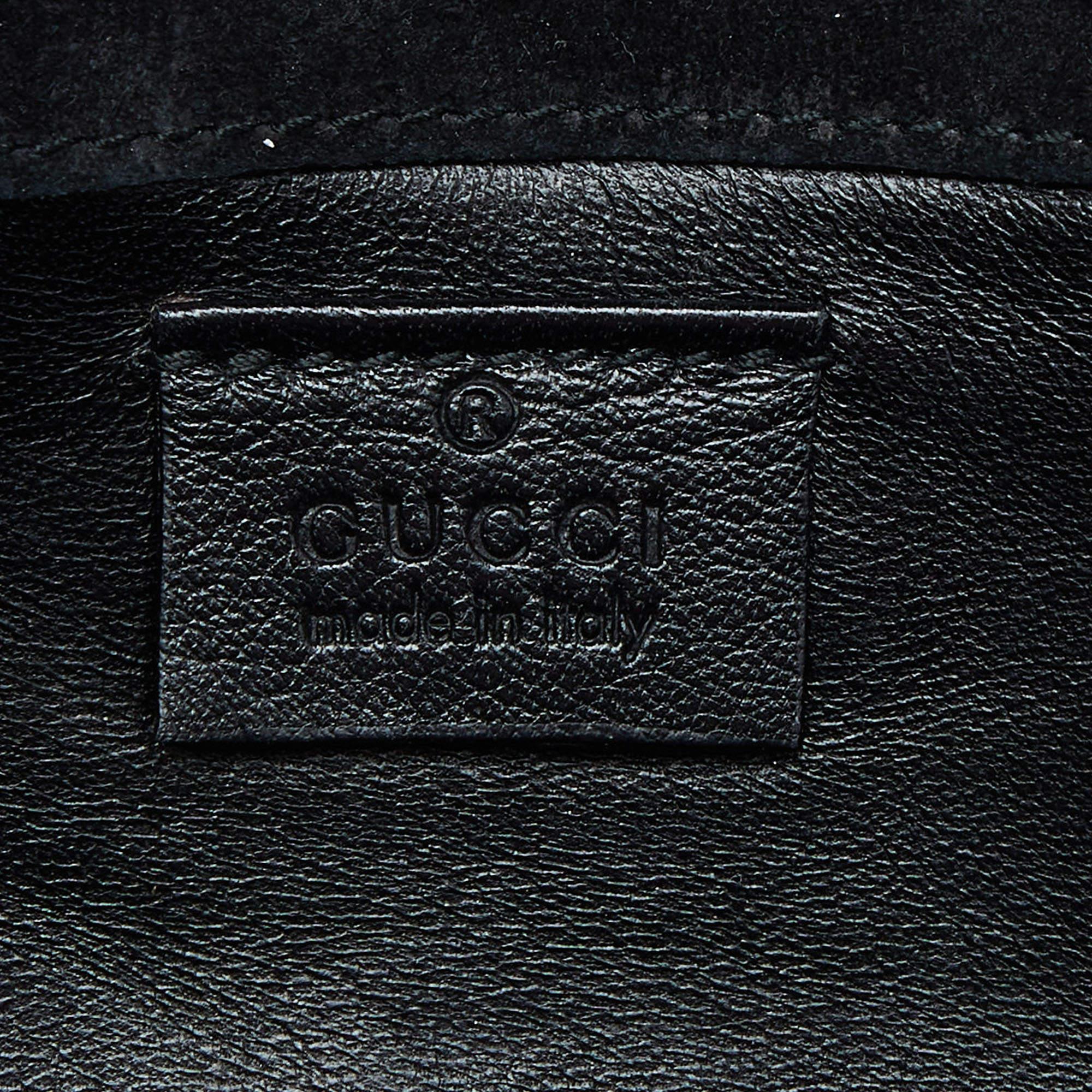 Gucci Black Microguccissima Patent Leather Small Broadway Clutch For Sale 4