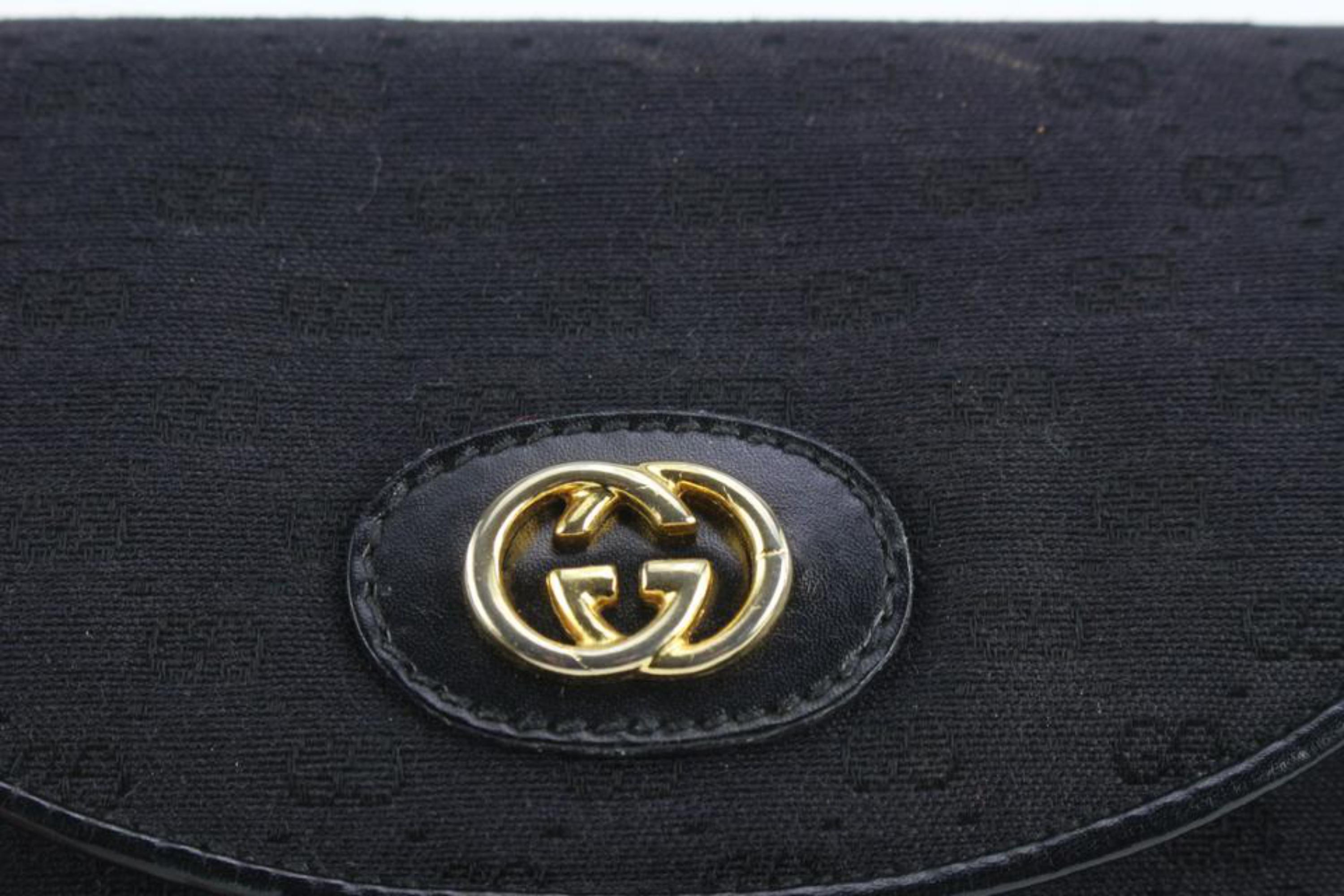 Women's Gucci Black Mini GG Flap Crossbody Rope Bag 123g36 For Sale