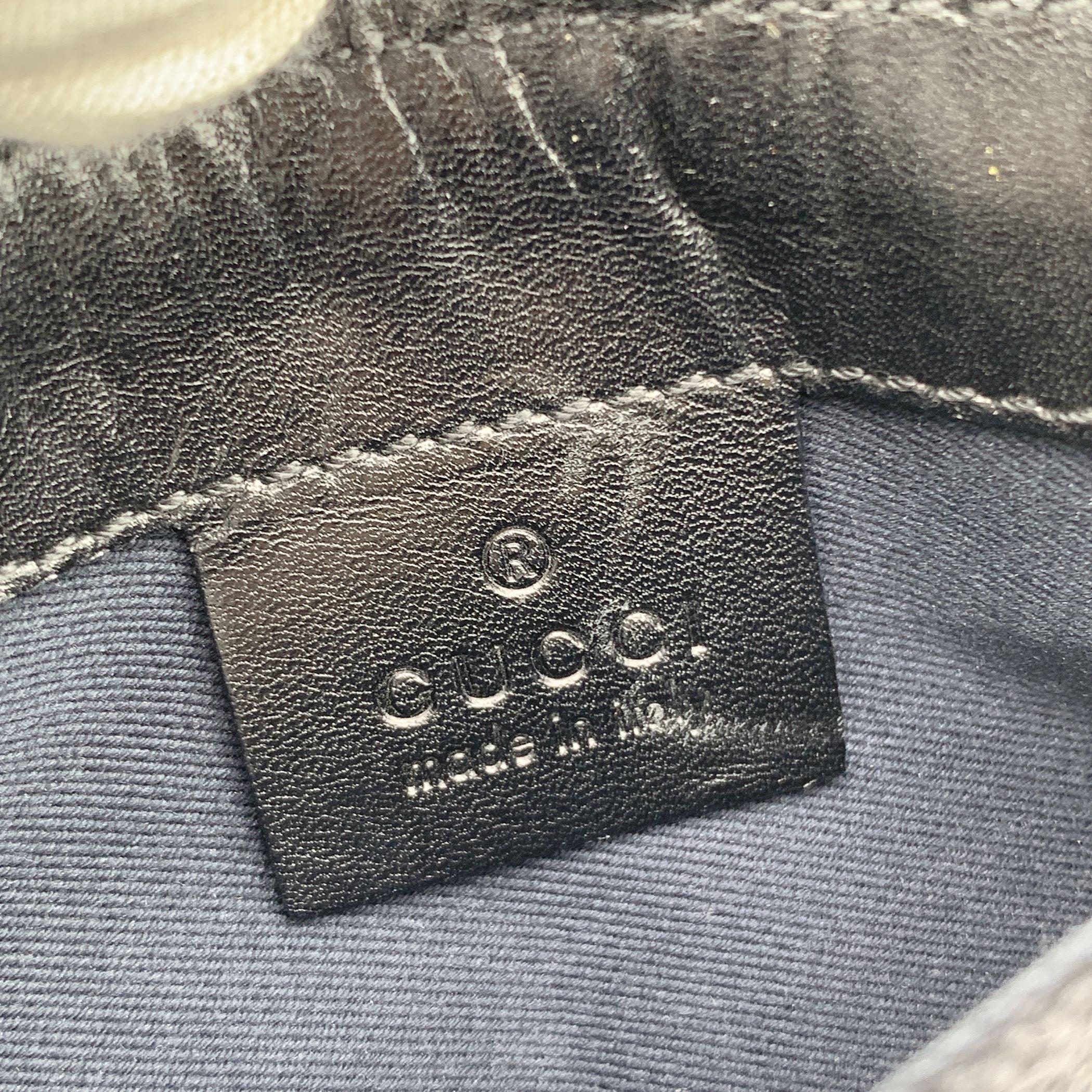 Sac de ceinture en toile demi-lune avec monogramme, noir, Gucci en vente 1