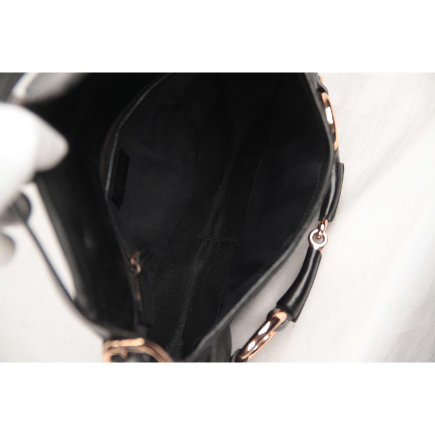 Gucci Black Monogram Canvas Horsebit Shoulder Bag Tom Ford Era 7