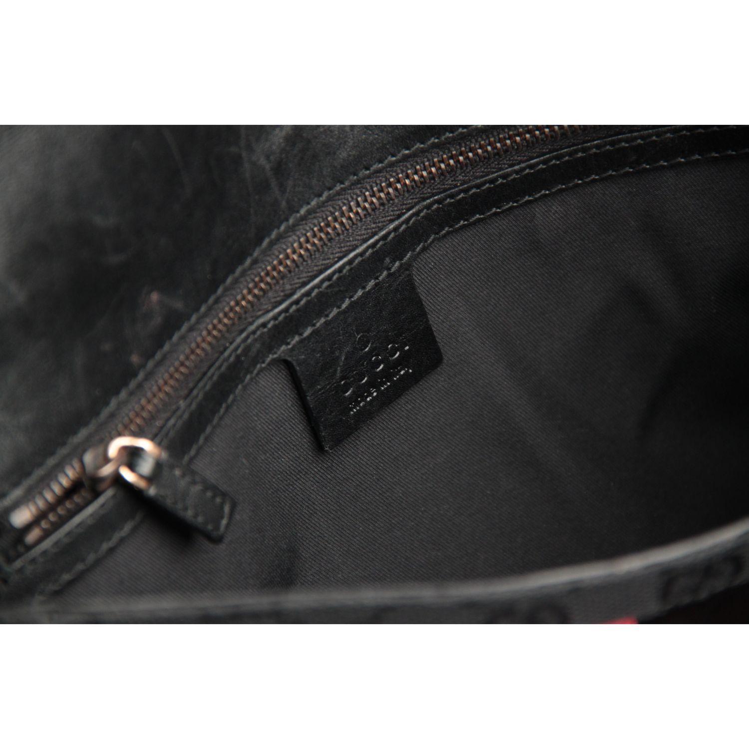 Gucci Black Monogram Canvas Horsebit Shoulder Bag Tom Ford Era 8