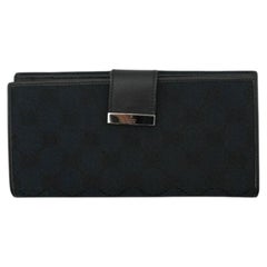 Gucci Black Monogram Canvas Long Continental Wallet