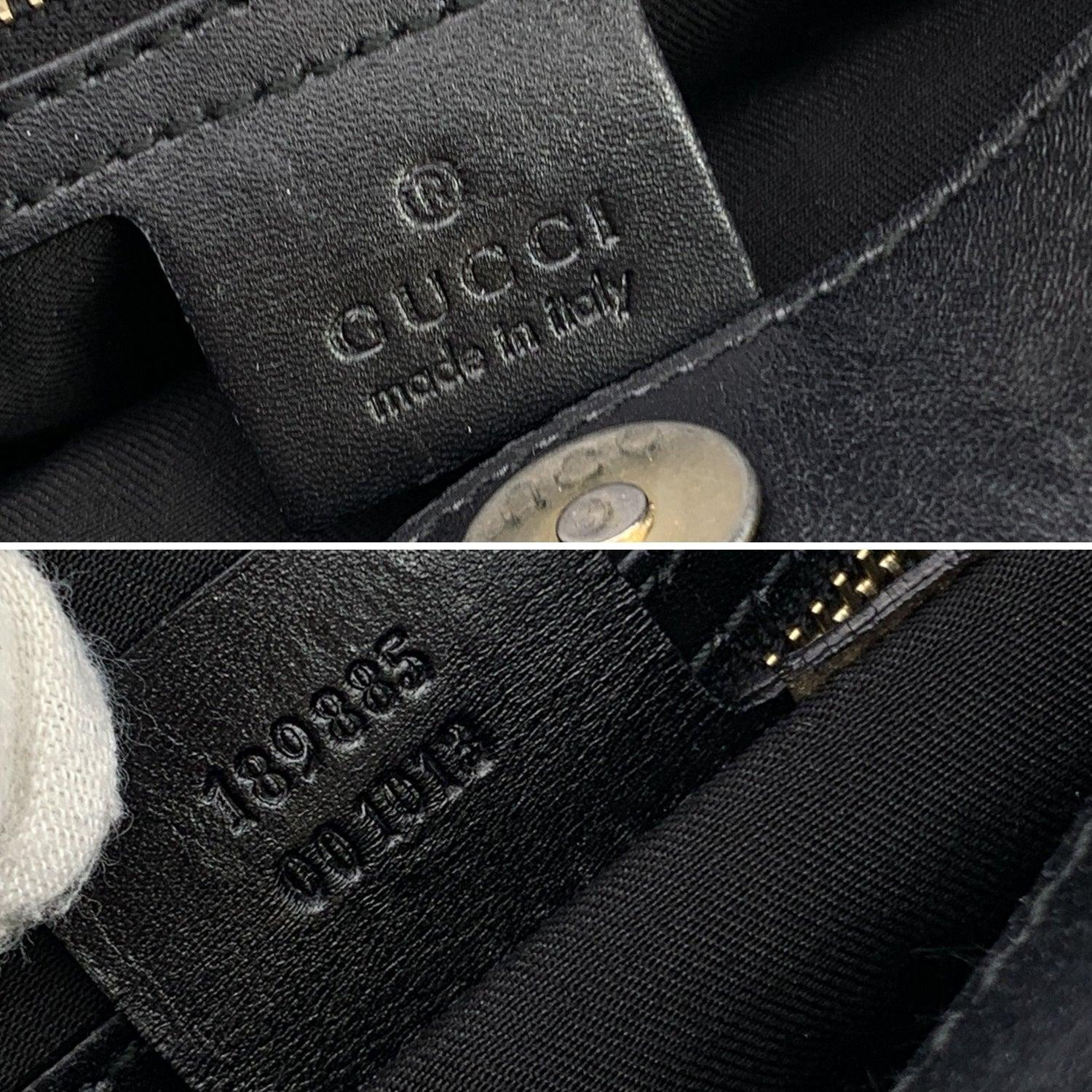 Women's Gucci Black Monogram Canvas Queen Hobo Shoulder Bag For Sale