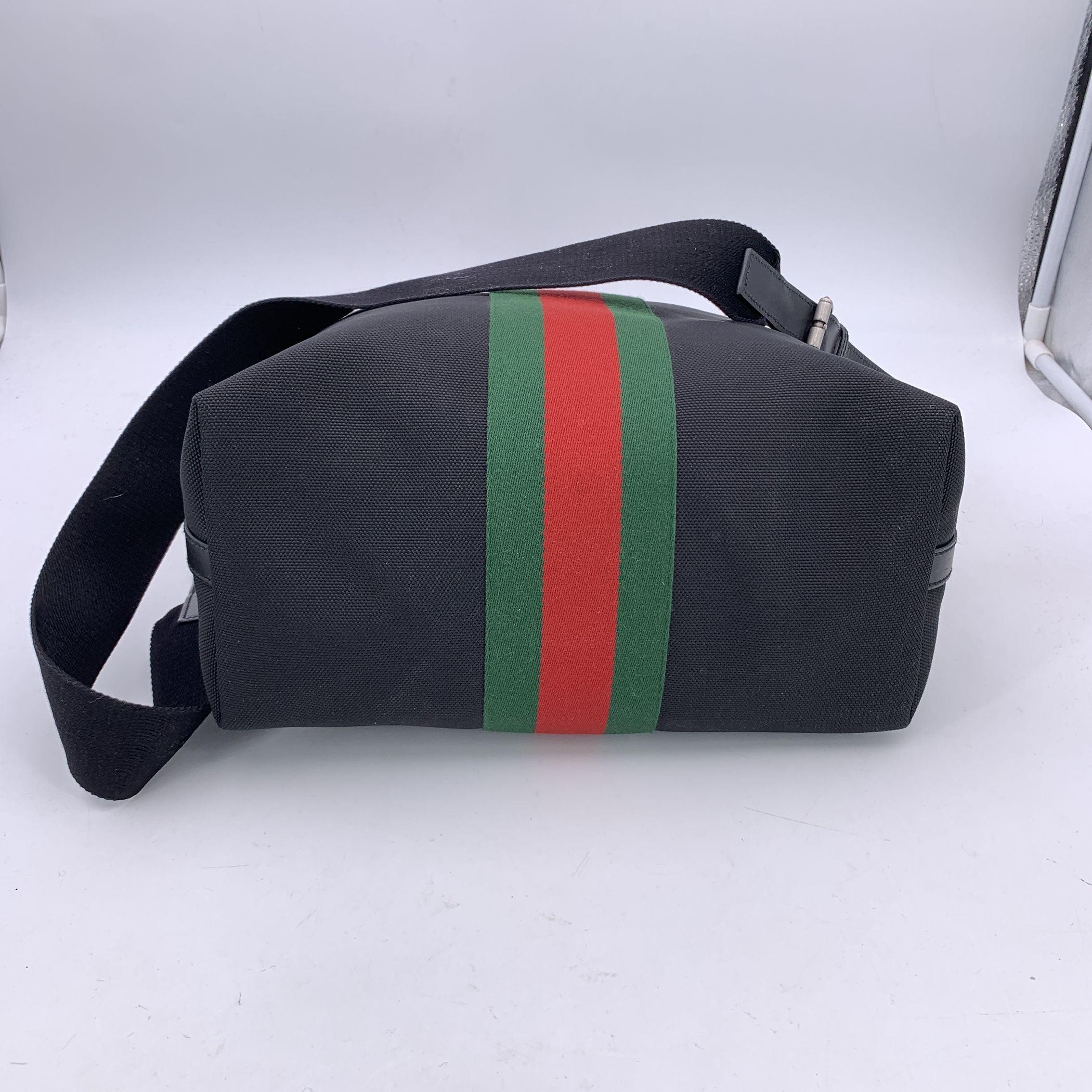 Gucci Black Monogram Canvas Web Strap Vertical Techno Tote Bag 1