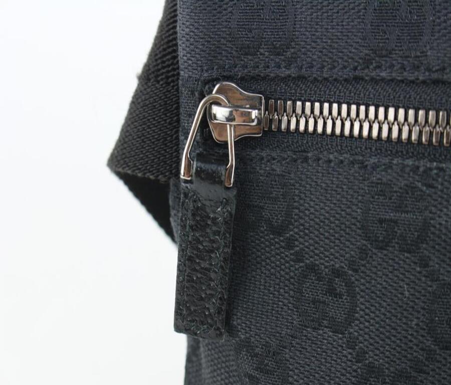Gucci Black Monogram GG Belt Bag Fanny Pack Waist Pouch 104g39 7