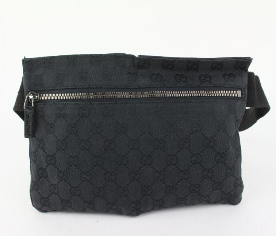 Gucci Black Monogram GG Belt Bag Fanny Pack Waist Pouch 104g39 3