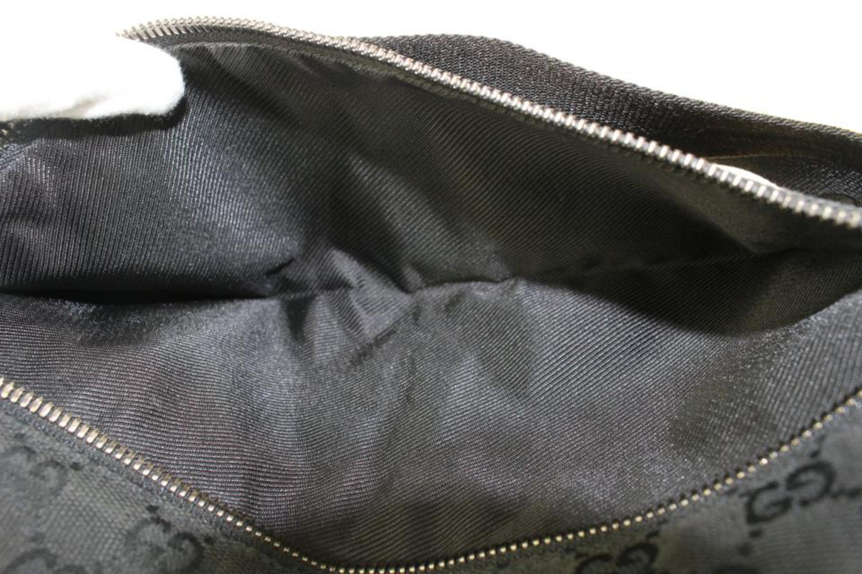 Gucci Black Monogram GG Belt Bag Fanny Pack Waist Pouch 105g5 3