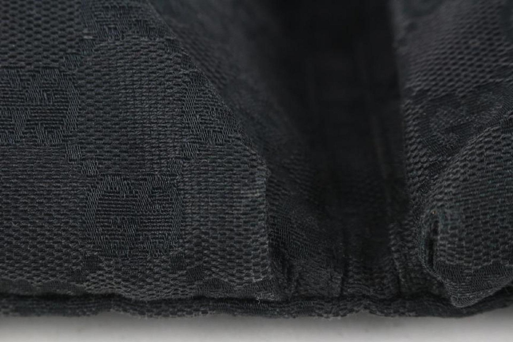 Gucci Black Monogram GG Belt Bag Fanny Pack Waist Pouch 105g5 4