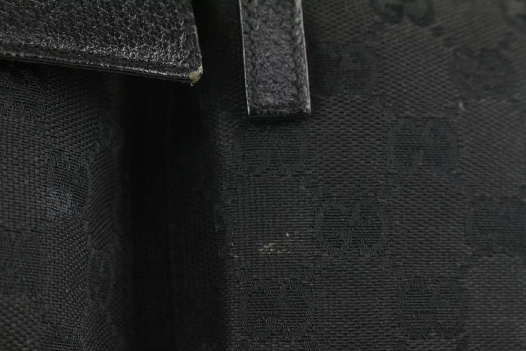 Gucci Black Monogram GG Belt Bag Fanny Pack Waist Pouch 105g5 5
