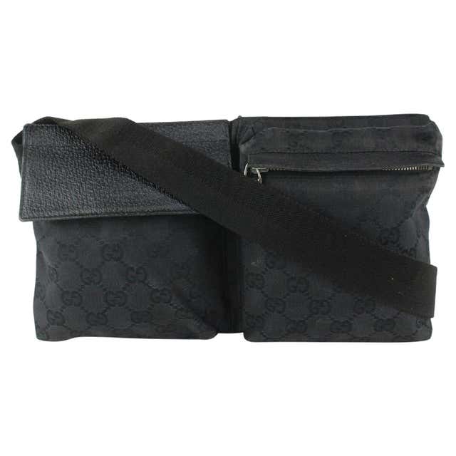 Gucci 70's Vintage Black Leather Canteen Crossbody Bag at 1stDibs ...
