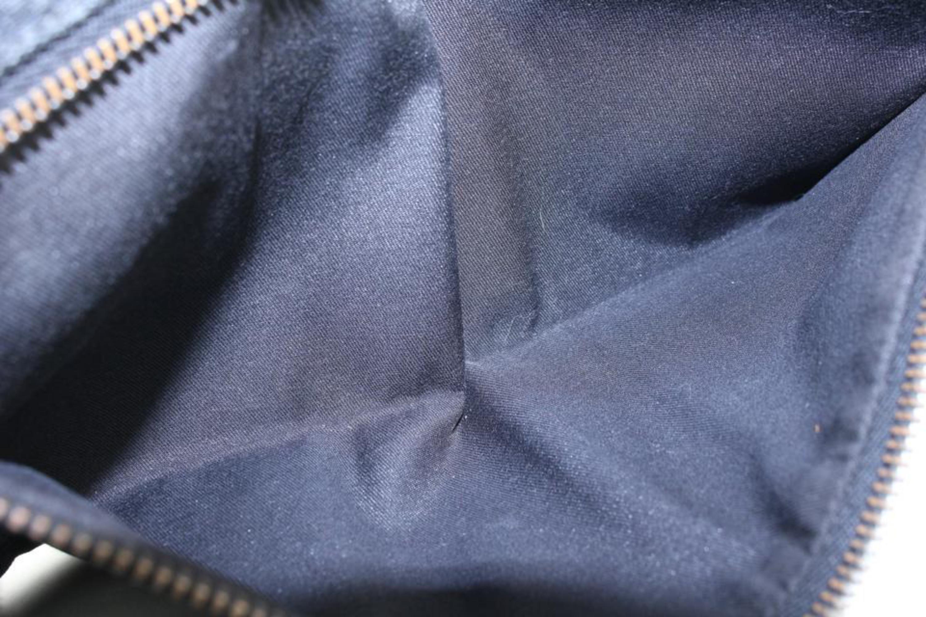 Women's Gucci Black Monogram GG Belt Bag Fanny Pack Waist Pouch 16g29 For Sale
