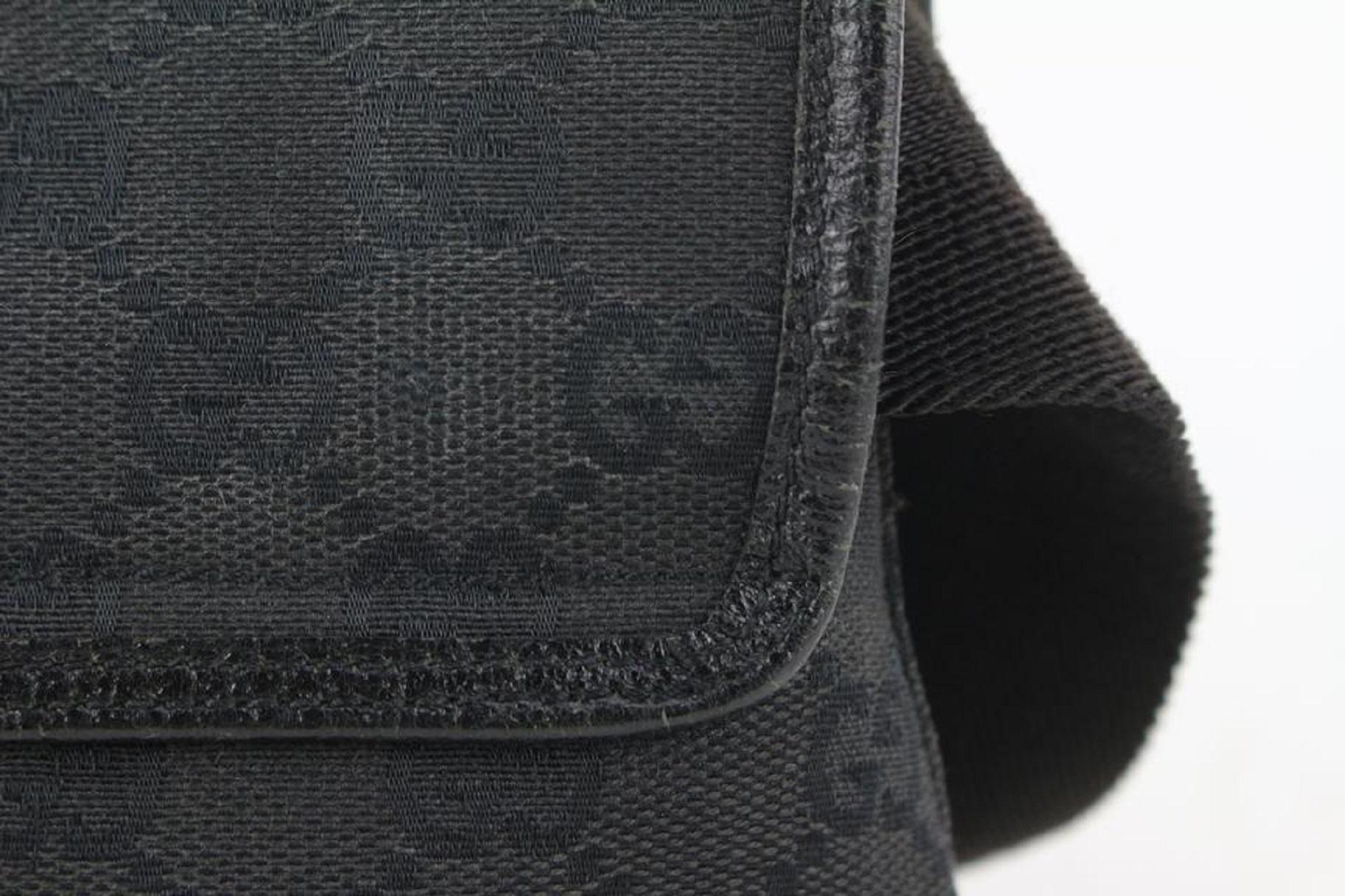 Gucci Black Monogram GG Belt Bag Fanny Pack Waist Pouch 927gk26 For Sale 6