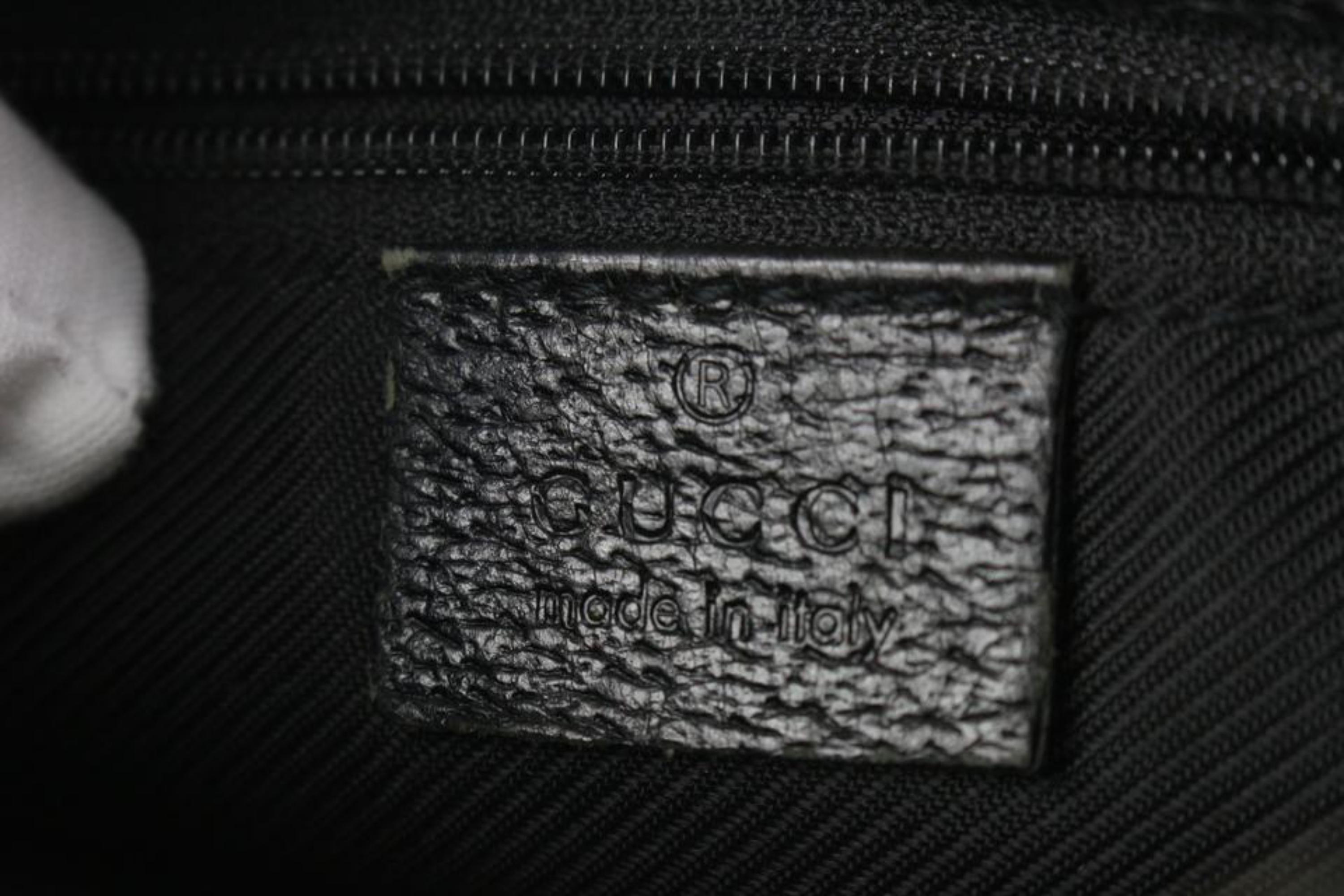 Gucci Black Monogram GG Belt Bag Fanny Pack Waist Pouch 927gk26 For Sale 3