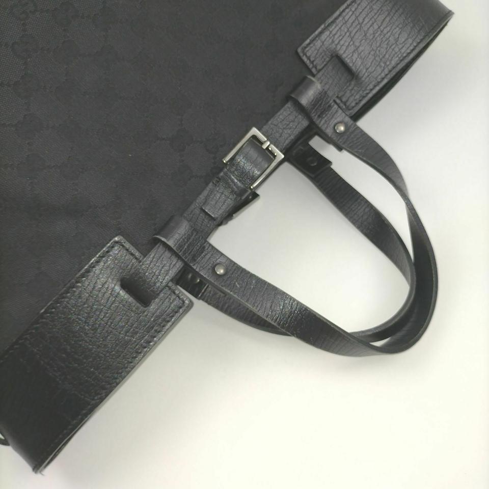 Women's Gucci  Black Monogram GG Belt Motif Tote bag 862067