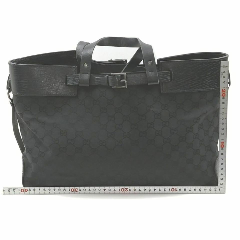 Gucci  Black Monogram GG Belt Motif Tote bag 862067 4