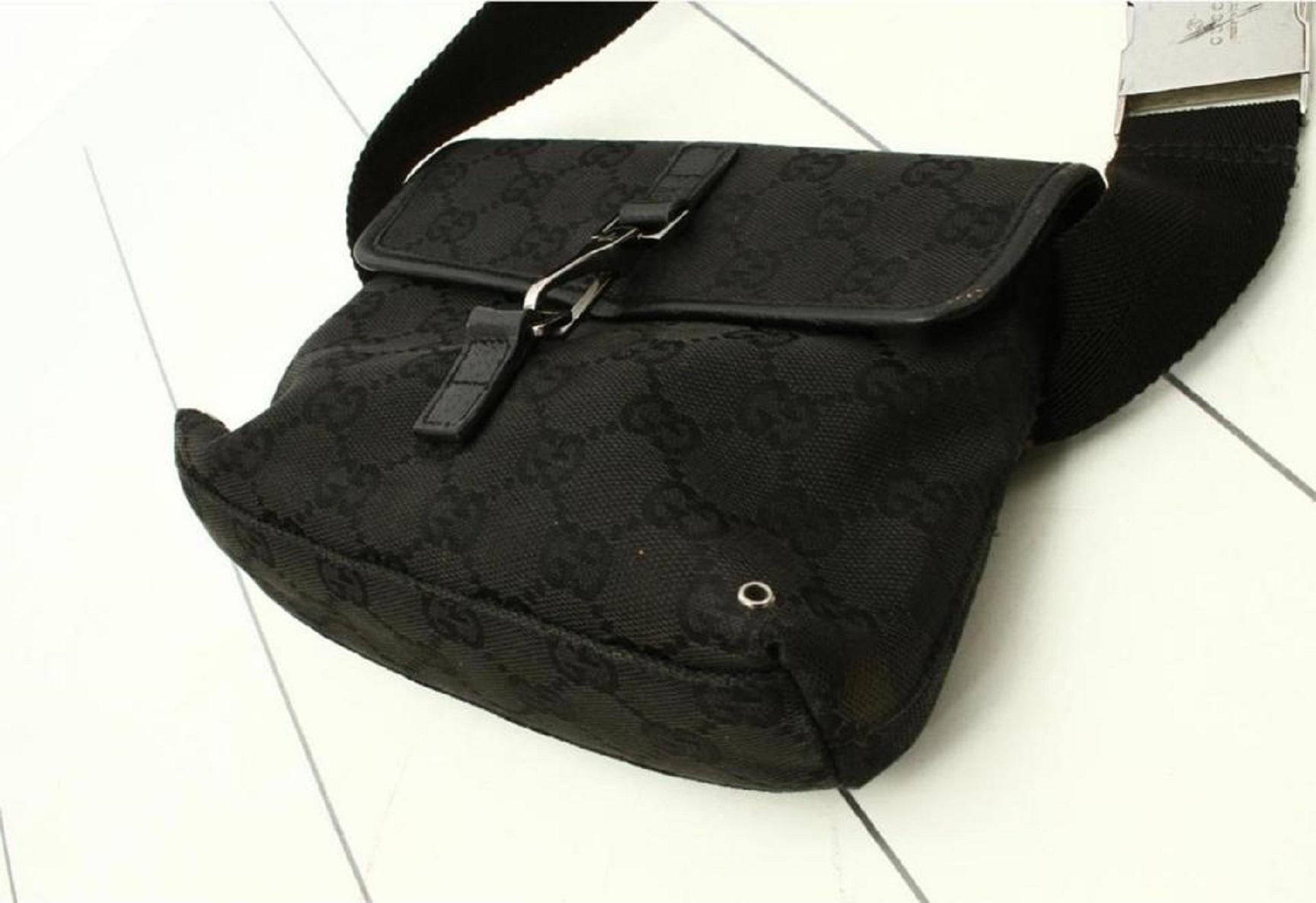 Gucci Black Monogram GG Belt Pouch Waist Bag Fanny Pack  861393 3