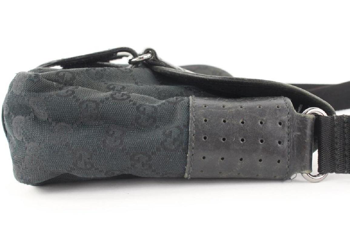 Gucci Black Monogram GG Bum Bag Belt Pouch Waist Pack 691gks319 For Sale 7