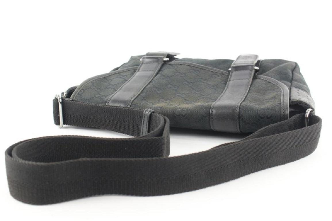 Gucci Black Monogram GG Bum Bag Belt Pouch Waist Pack 691gks319 For Sale 3