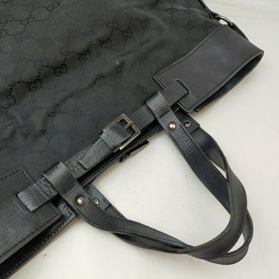 Gucci Black Monogram GG Tote Bag 863381 In Good Condition For Sale In Dix hills, NY