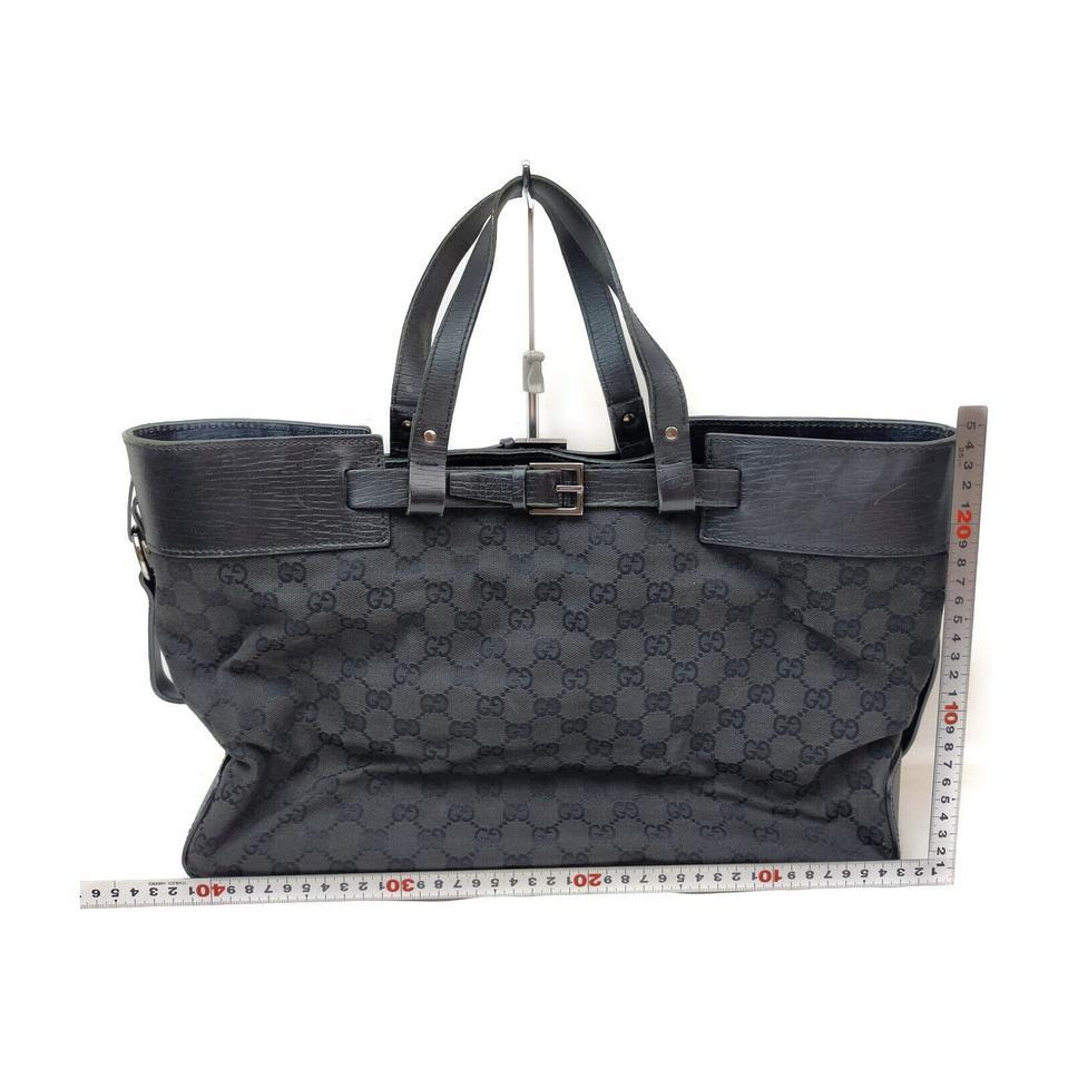 Gucci Black Monogram GG Tote Bag 863381 For Sale 3