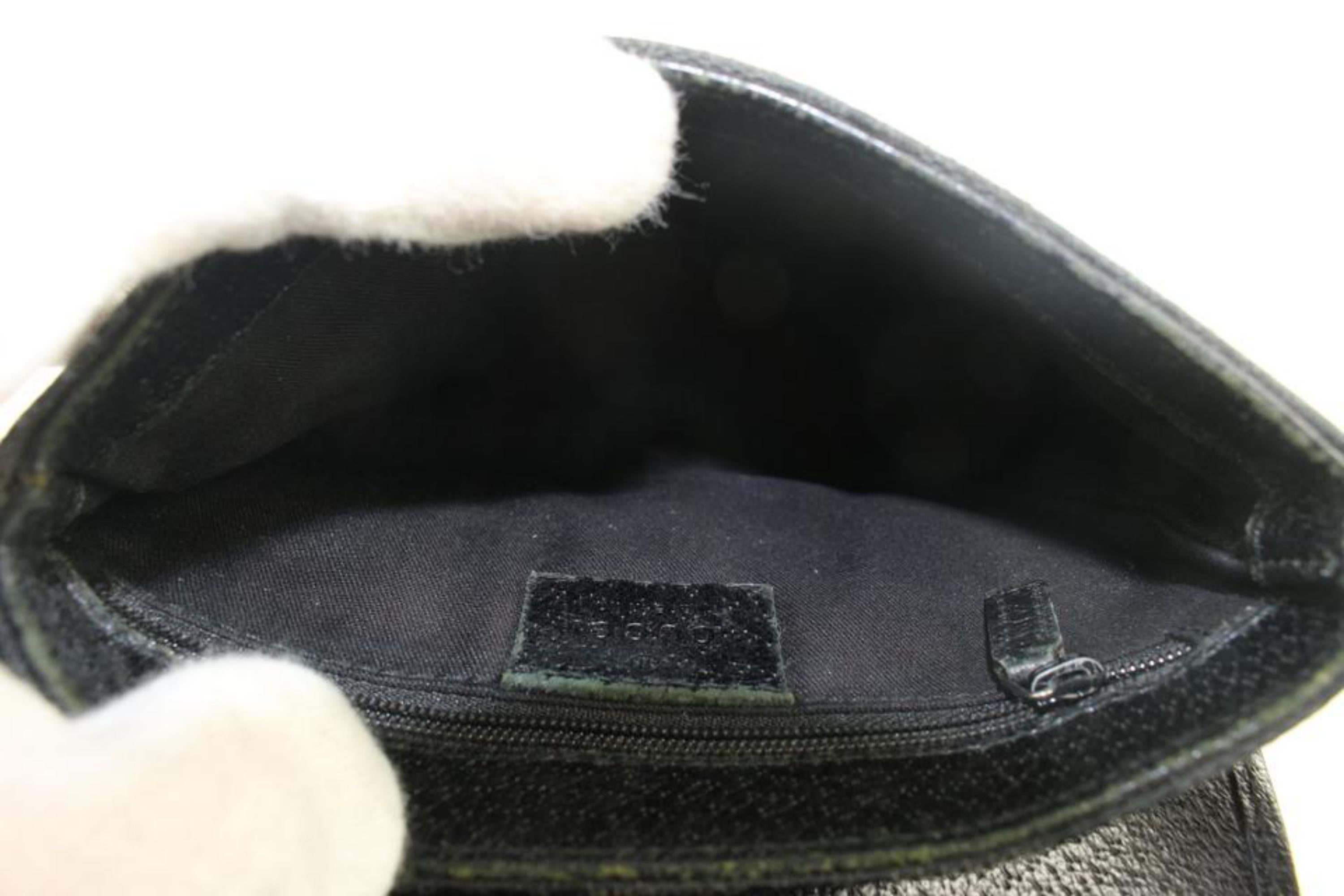 Women's Gucci Black Monogram GG Waist Bag Belt Pouch Fanny Pack 0G39G