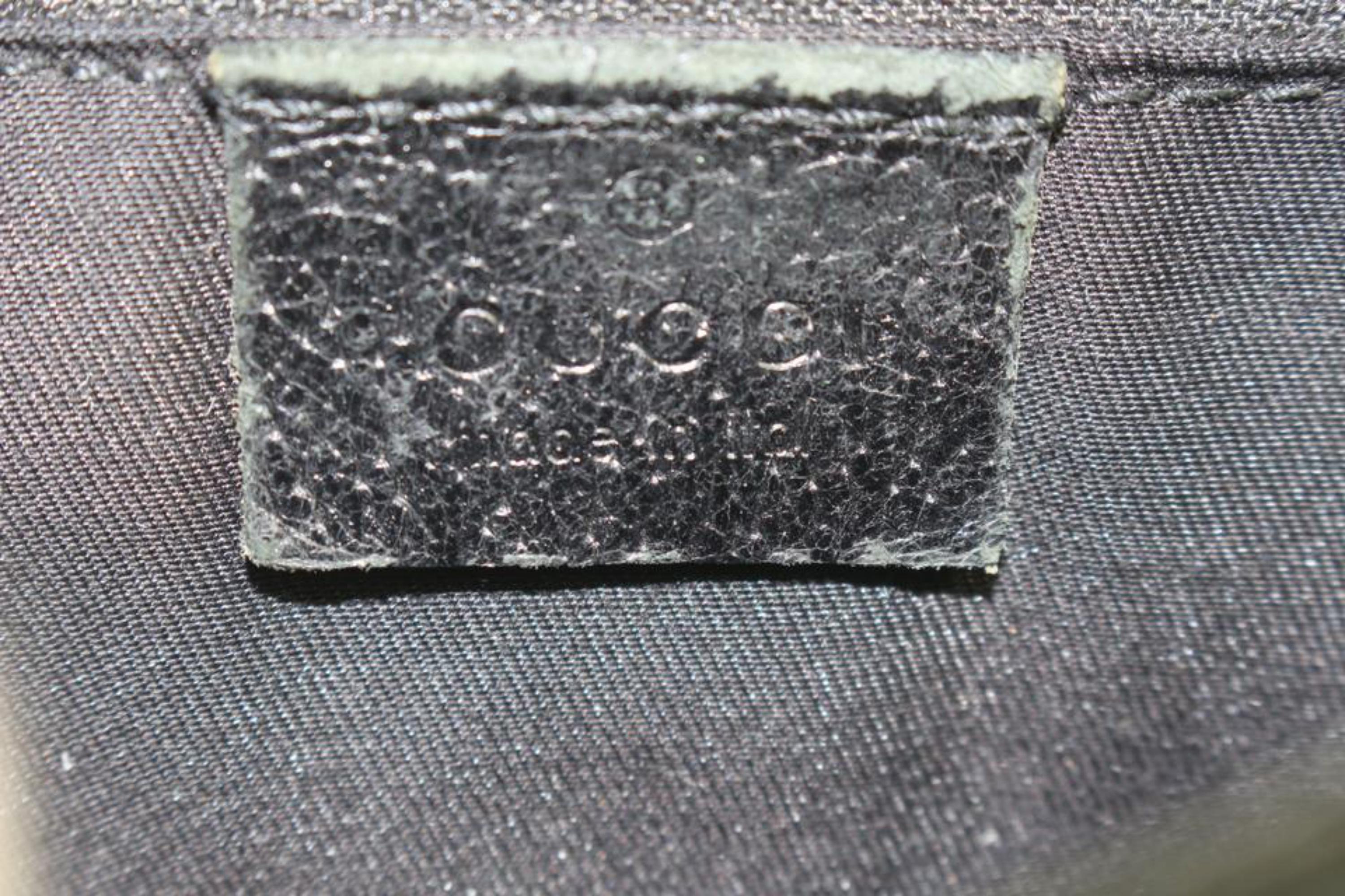 Gucci Black Monogram GG Waist Bag Belt Pouch Fanny Pack 0G39G 1