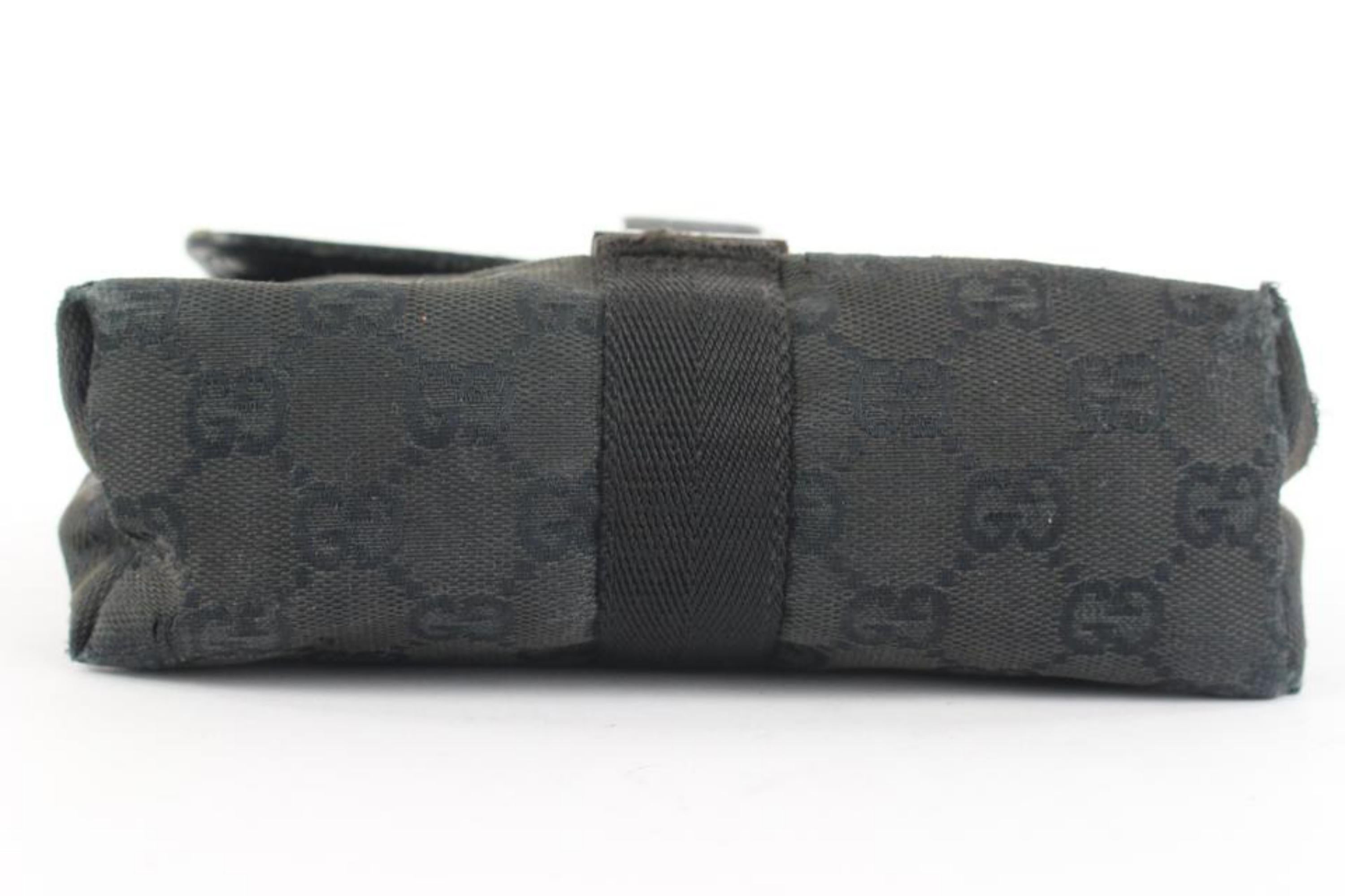 Gucci Black Monogram GG Waist Bag Belt Pouch Fanny Pack 0G39G 4
