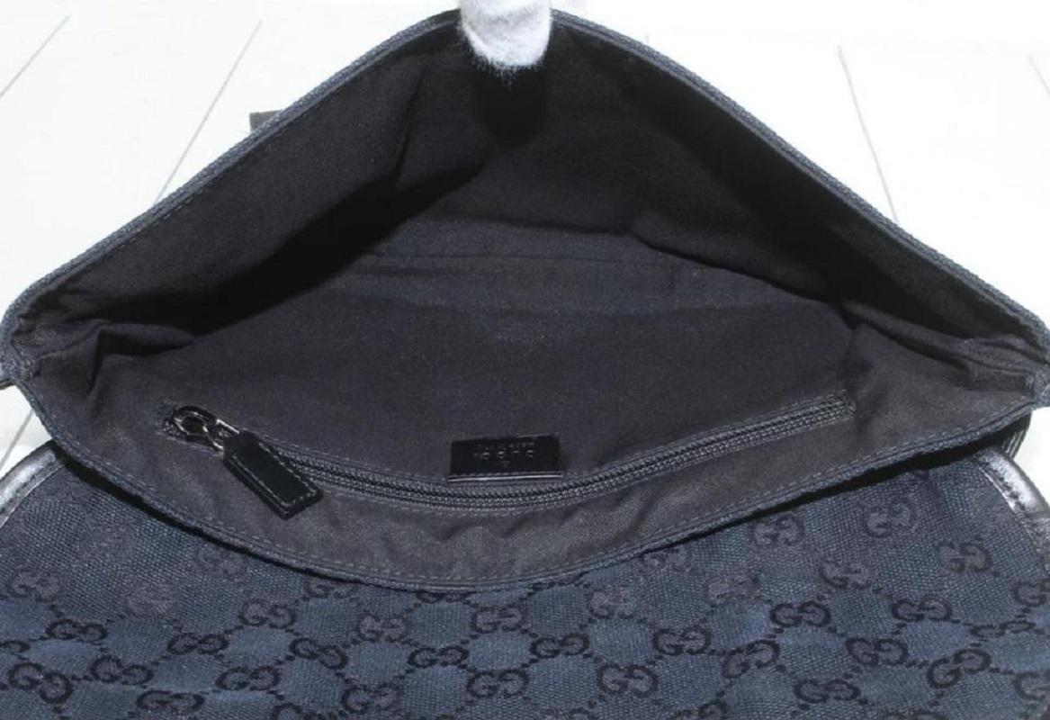 Gucci  Black Monogram GG Waist Bag Belt Pouch Fanny Pack 861427 In Good Condition In Dix hills, NY
