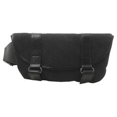 Gucci  Black Monogram GG Waist Bag Belt Pouch Fanny Pack 861427