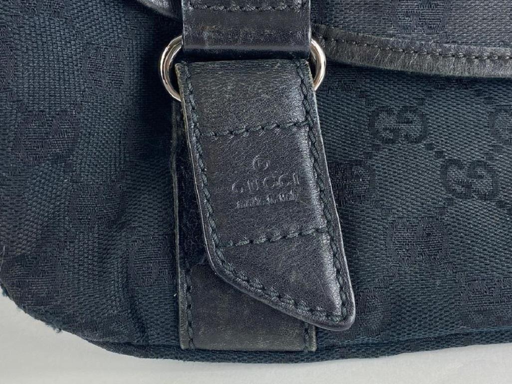 Gucci - Sac de ceinture « Fanny Pack » noir avec monogramme GG et pochette 9g122 en vente 4