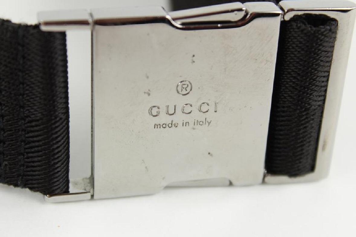 Gucci Black Monogram GG Waist Pouch Fanny Pack Belt Bag  862453 For Sale 3