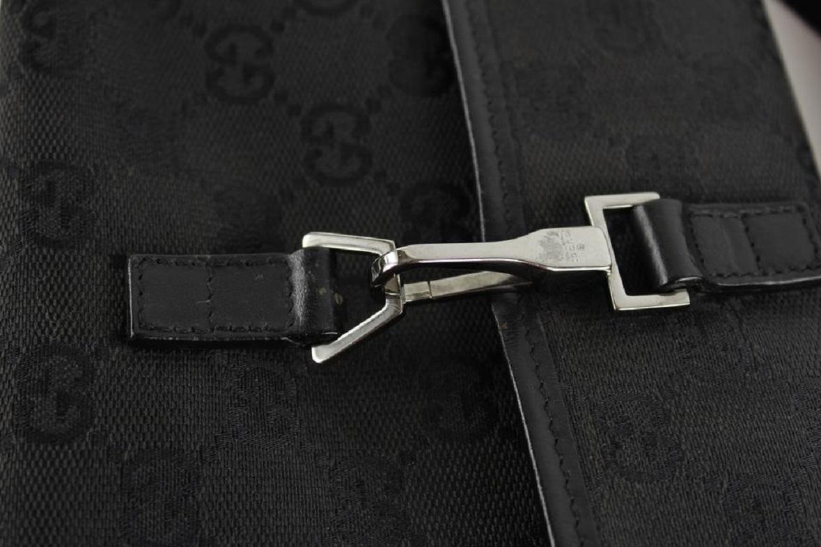 Gucci Black Monogram GG Waist Pouch Fanny Pack Belt Bag  862453 For Sale 4