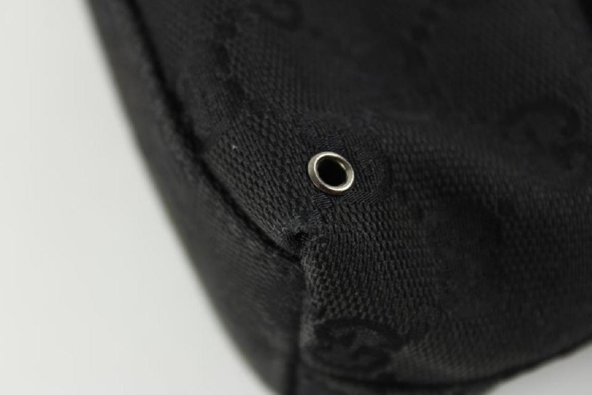 Gucci Black Monogram GG Waist Pouch Fanny Pack Belt Bag  862453 For Sale 5