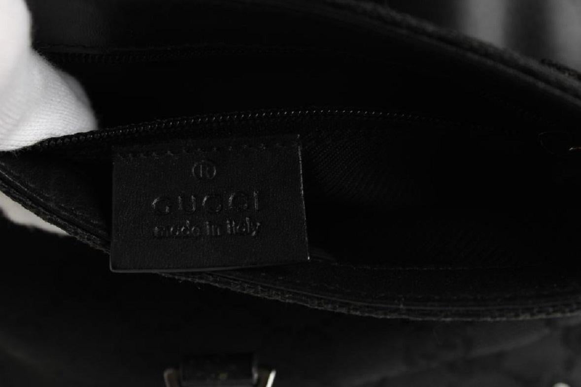 Gucci Black Monogram GG Waist Pouch Fanny Pack Belt Bag  862453 For Sale 2