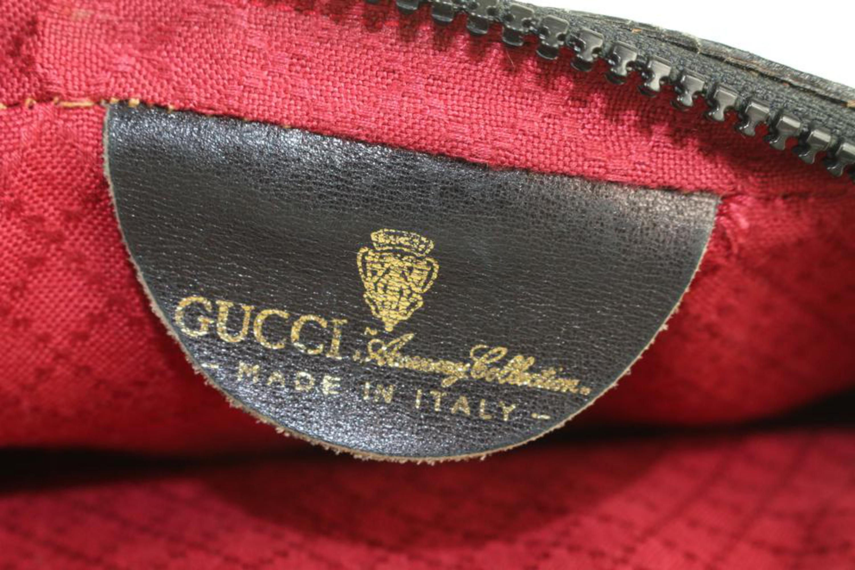 Gucci Black Monogram GG Web Ophidia Crossbody Bag 4GG1013 For Sale 4